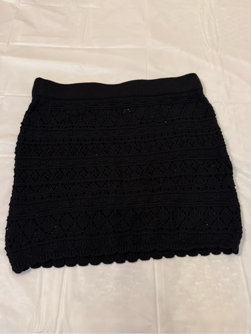 H&M Black Crochet Knit skirt